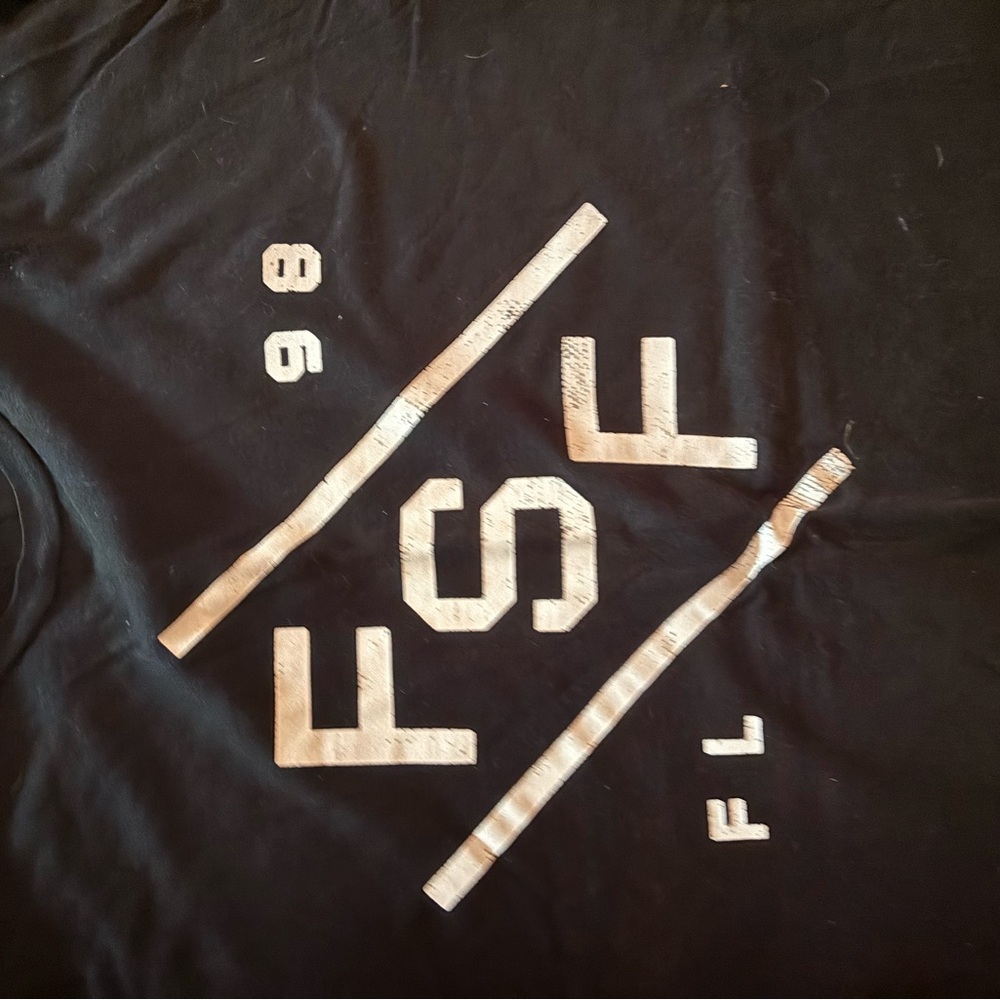 Black T-Shirt with White FSF Graphic